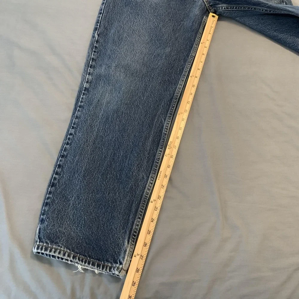 Levis 550 Jeans Mens 35x29 Blue Relaxed Fit‎ Tapered Leg Denim Distressed Pants
